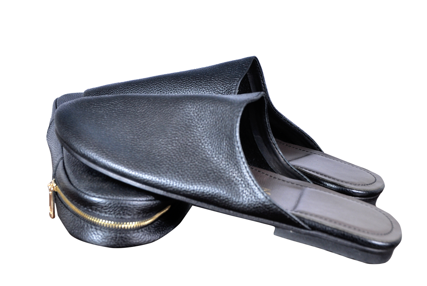 Babouche en Cuir Véritable - Pliable & Zippée | FASSICUIR