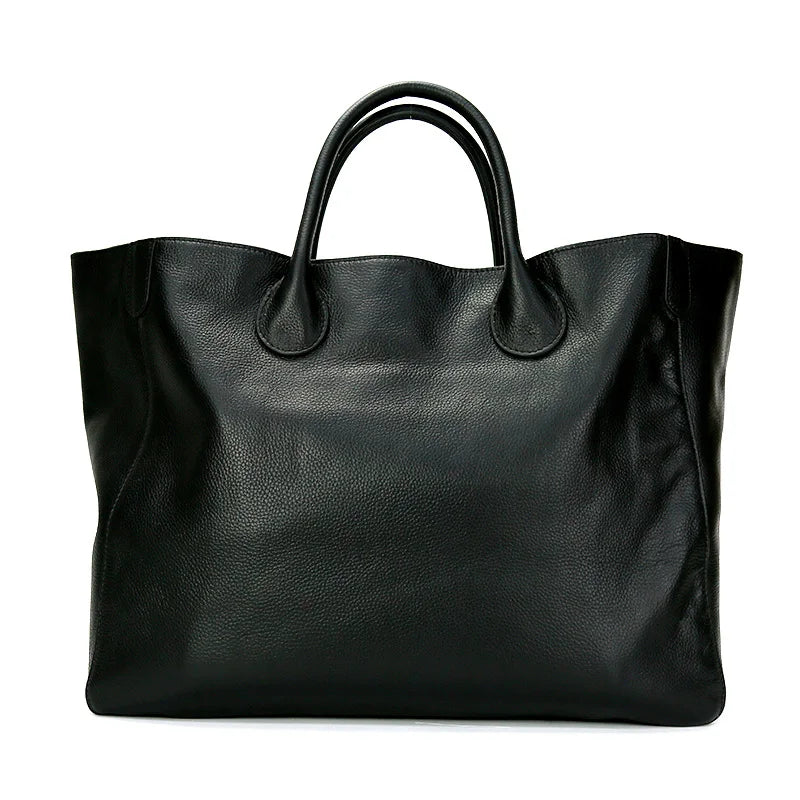 Sac Cabas en Cuir Élégant + Cadeau Foulard à Pompon OFFERT