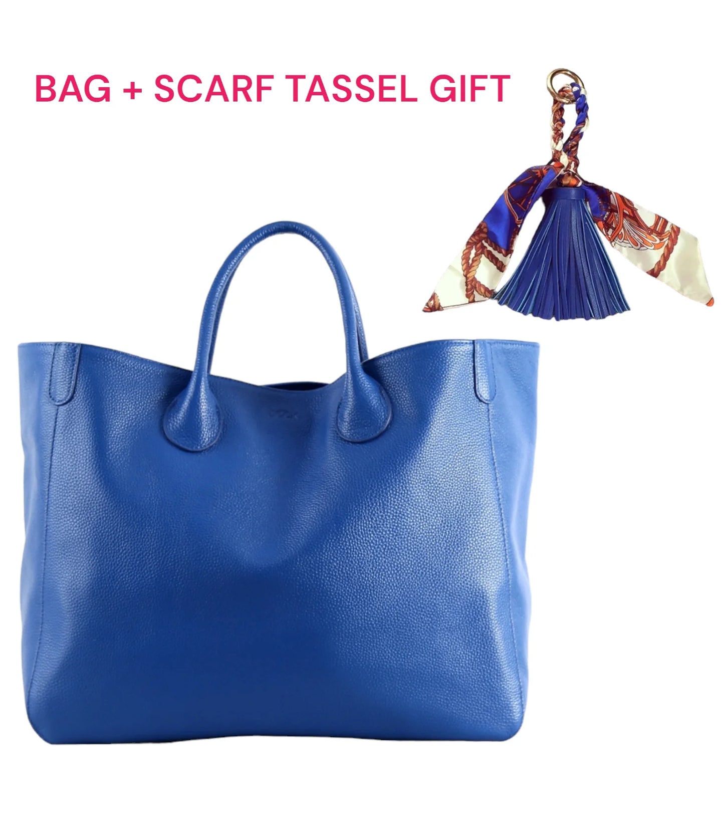 Sac Cabas en Cuir Élégant + Cadeau Foulard à Pompon OFFERT