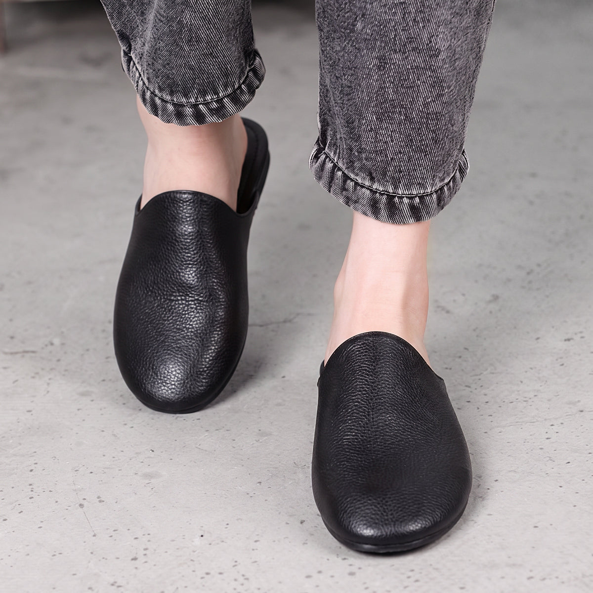 Babouche  en Cuir Véritable - Pliable & Zippée | FASSICUIR