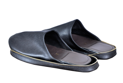 Babouche  en Cuir Véritable - Pliable & Zippée | FASSICUIR