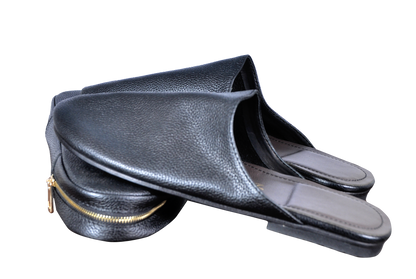 Babouche  en Cuir Véritable - Pliable & Zippée | FASSICUIR